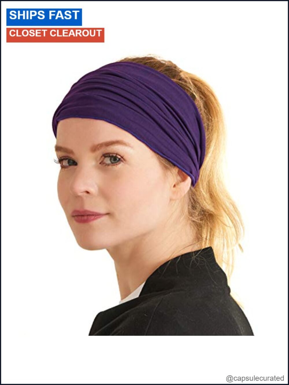 Japanese Style Wide Sports Headband Viscose Rayon Spandex